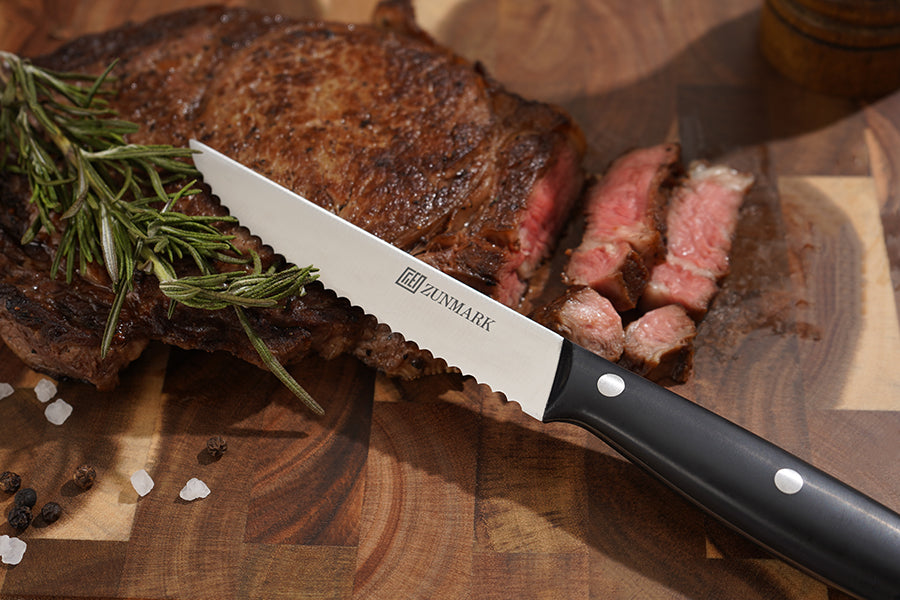 Arbor 13-Piece Knife Block Set – Built-in Sharpener, Black