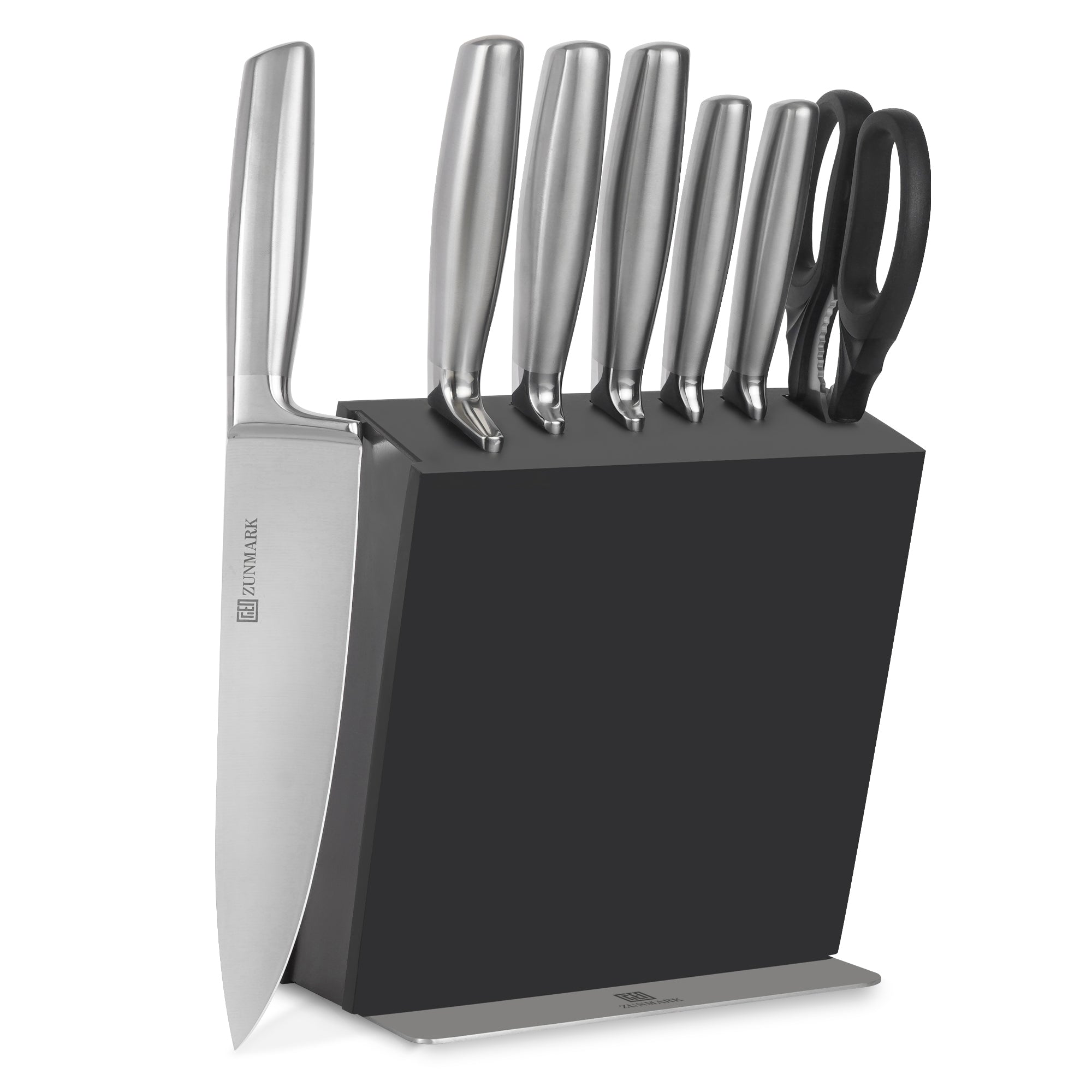 Luna Magnetic 7-Piece Knife Block Set, Silver