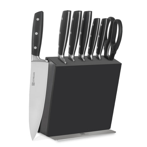 Luna Magnetic 7-Piece Knife Block Set, Black