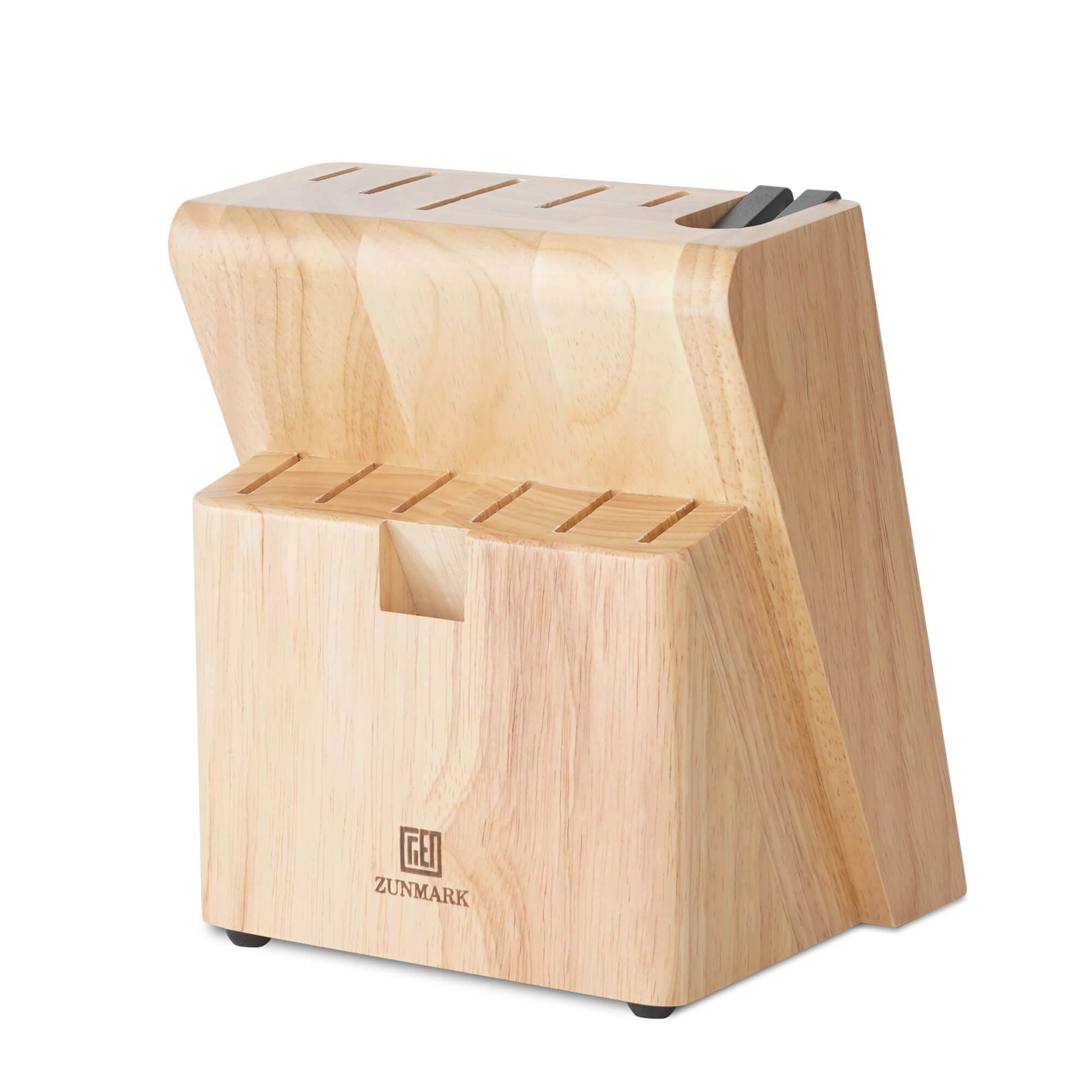 Arbor 13-Piece Knife Block Set – Built-in Sharpener, Silver