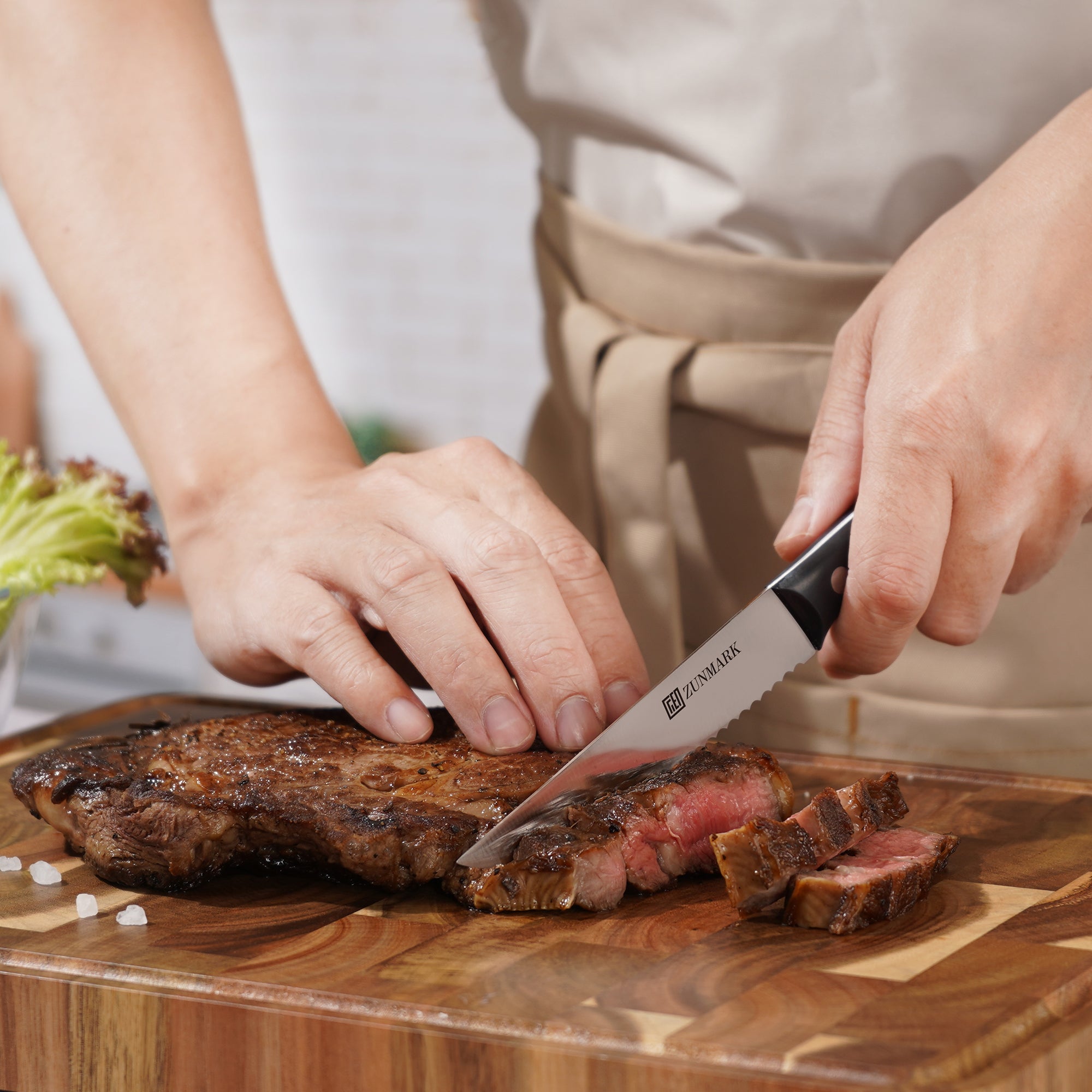 Arbor 13-Piece Knife Block Set – Built-in Sharpener, Black