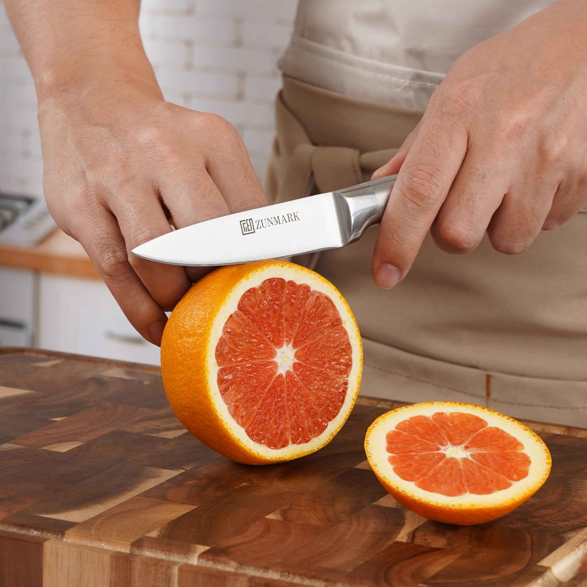 Luna Magnetic 7-Piece Knife Block Set, Silver