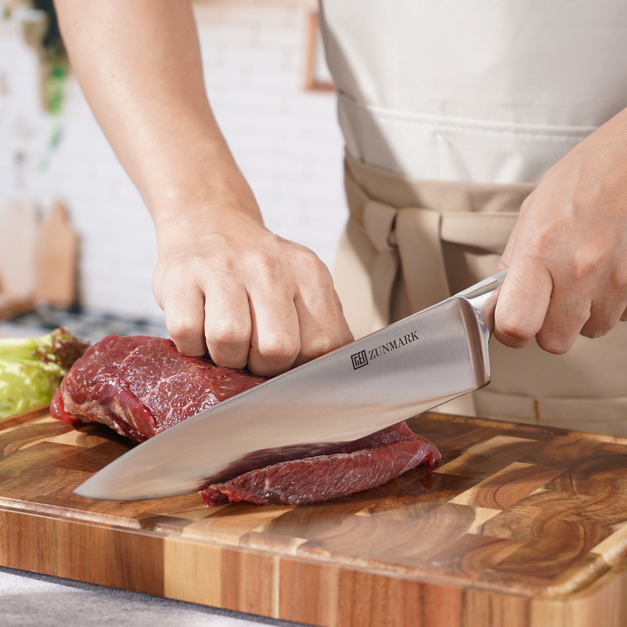 Luna Magnetic 7-Piece Knife Block Set, Silver