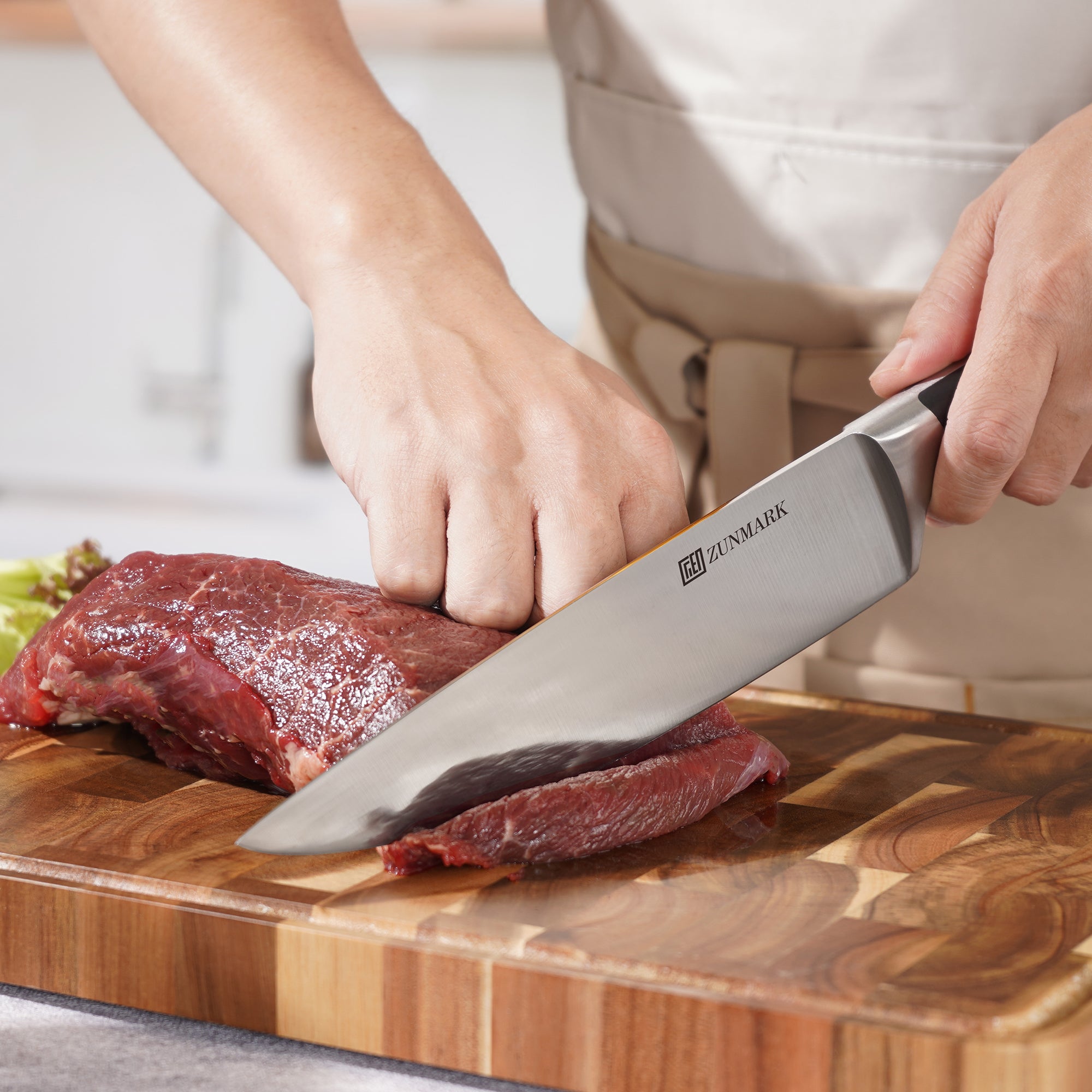 Arbor 13-Piece Knife Block Set – Built-in Sharpener, Black