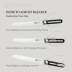 ZUNMARK 8” Bread Knife with Sliding Weight System – Crafted for Lasting Sharpness|Kinhua Series