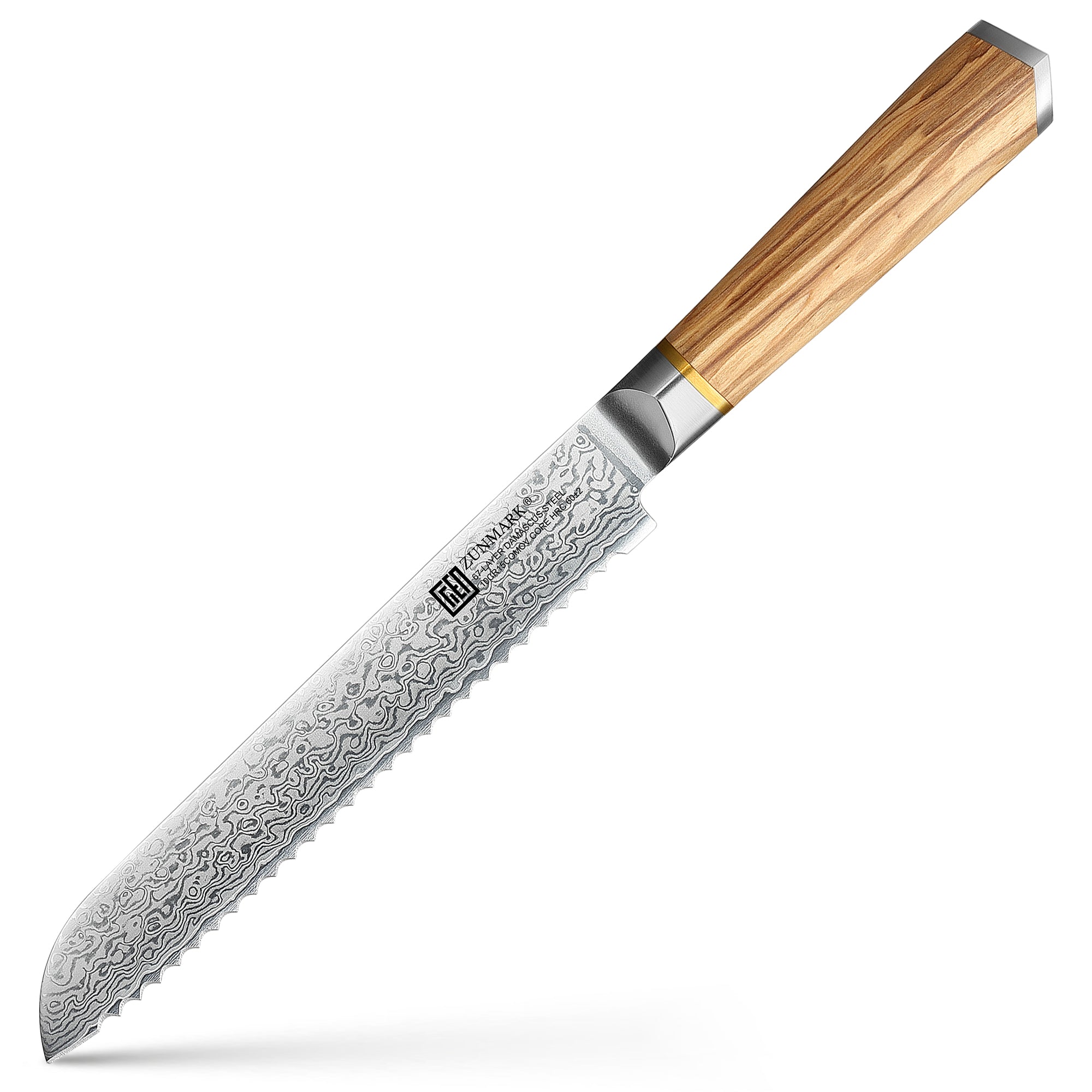 8 inch damascus bread knife