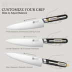 ZUNMARK 8” Chef Knife with Sliding Weight System – Crafted for Lasting Sharpness|Kinhua Series
