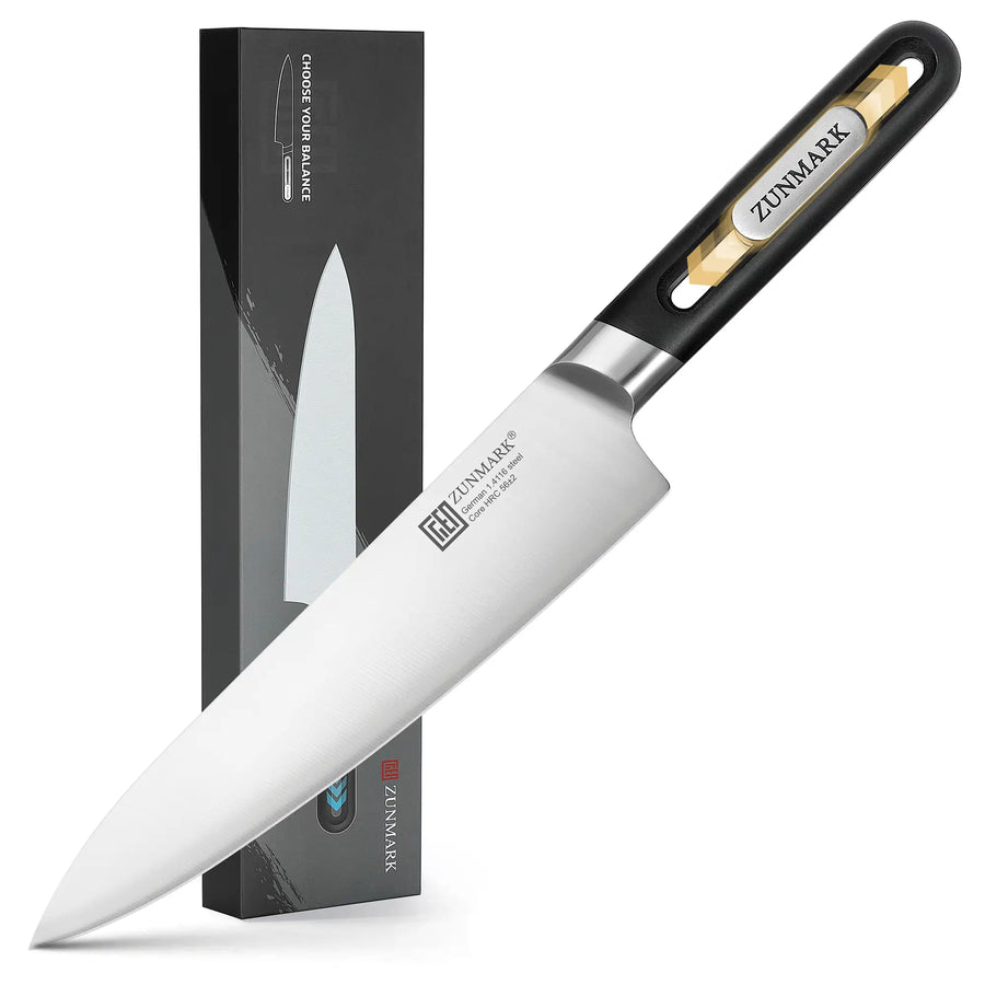 ZUNMARK 8” Chef Knife with Sliding Weight System – Crafted for Lasting Sharpness|Kinhua Series